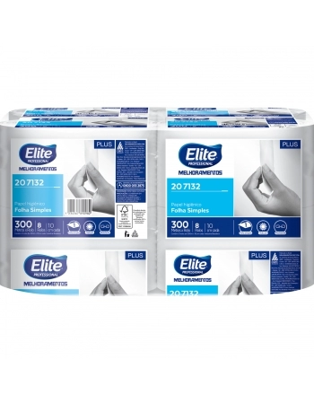 PAPEL HIGIENICO ROLO PLUS FOLHA SIMPLES 8X300