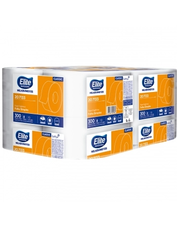 PAPEL HIGIENICO ROLO CLASSIC FOLHA SIMPLES 8X300