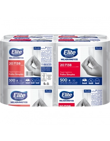 PAPEL HIGIENICO ROLO PLUS FOLHA SIMPLES 4X500