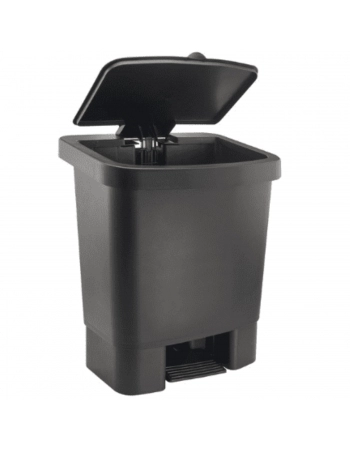 LIXEIRA DE PEDAL 25 LITROS PRETA