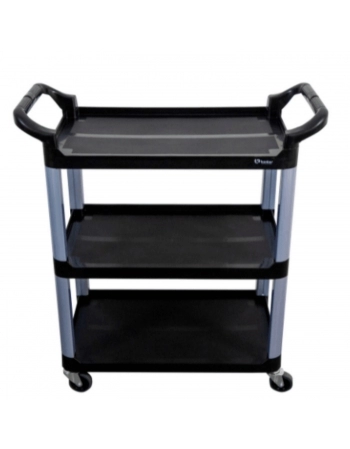 CARRO SERVICO 3 PRATELEIRAS PRETO