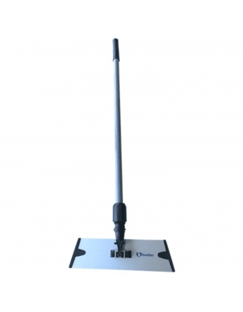 CONJ SUP PLANO ALUM 30CM COM TRAVA E CABO ALUM 78CM FOSCO PARA MF VIDRO-PUNHO PRETO