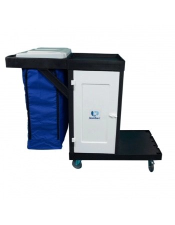 CARRO FUNCIONAL UTILITY COM FECHAMENTO BRANCO - BOLSA AZUL