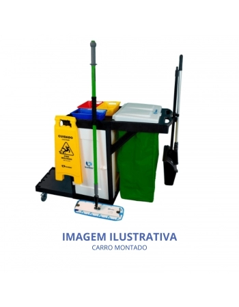 CARRO FUNCIONAL UTILITY COM FECHAMENTO BRANCO - BOLSA AZUL