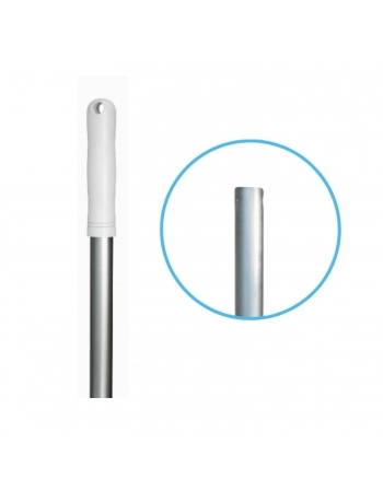 CABO ALUMINIO 140CM X 22MM COM FURO PUNHO BRANCO