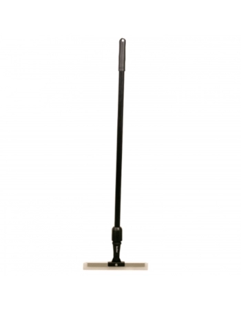 CONJ PA COLETORA COM TAMPA CABO PINTADO PRETO E RODO ARTI 25CM ARTICULADO SILICONE