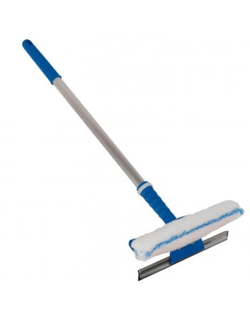 RODO 35CM LIMPA VIDROS COM FIBRA COM CABO 0.50M E PONTEIRA