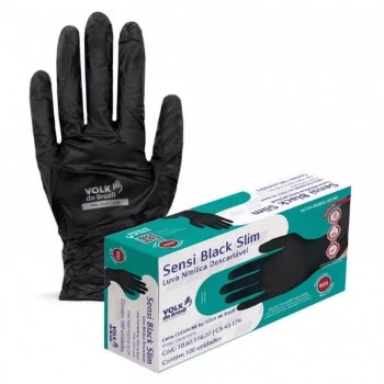 LUVA SENSI BLACK SLIM P CX100 UNID